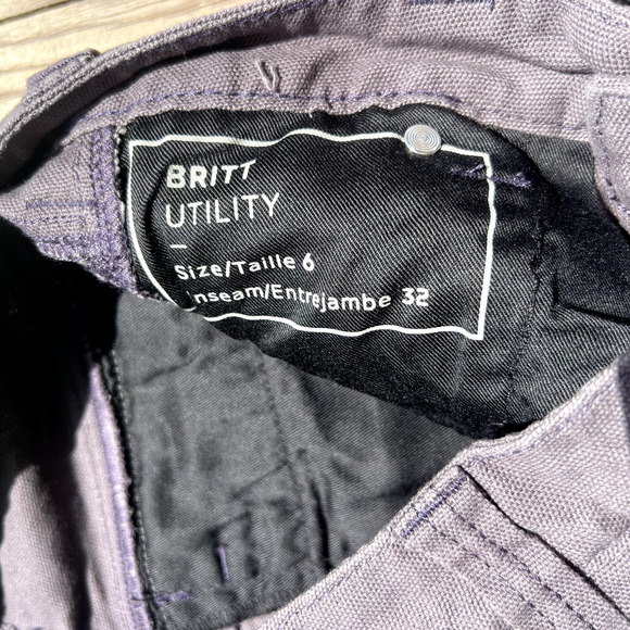 Dovetail Workwear Women's Britt Utility Canvas Pants, 6/32, Grey - Picture 4 of 11